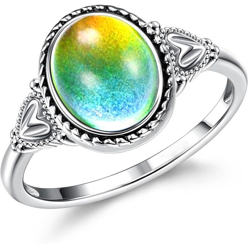 üéÅExquisite Color Change Mood Rings Moonstone for Women