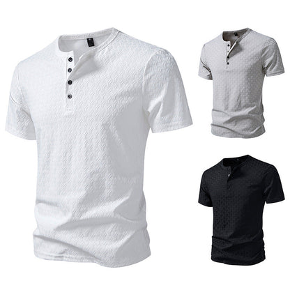 Men's Waffle Knit Slim Fit Short-Sleeve T-Shirt