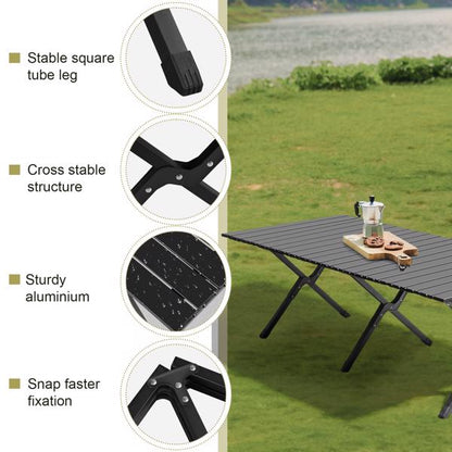 Foldable Roll-Up Camping Table – Lightweight Portable Outdoor Table