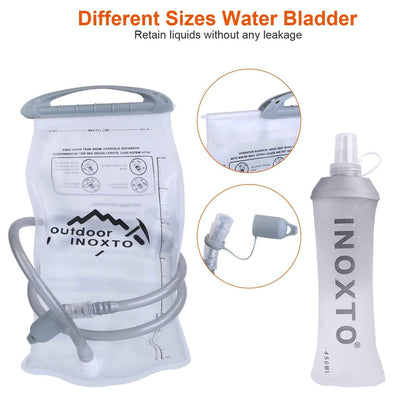 Running Hydration Vest – 5L, 3 Water Bladders, 6 Pockets, Reflective, Adjustable Fit