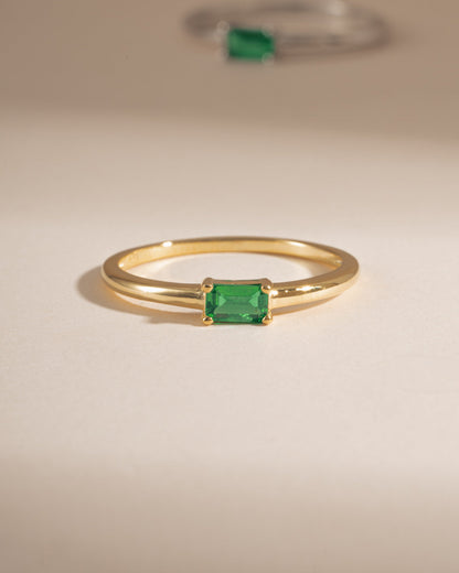 Emerald Lori Baguette Ring