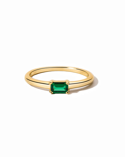 Emerald Lori Baguette Ring