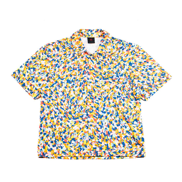 Jordan Essentials Mesh S/S Button-Up Shirt (Legend Pink/White)
