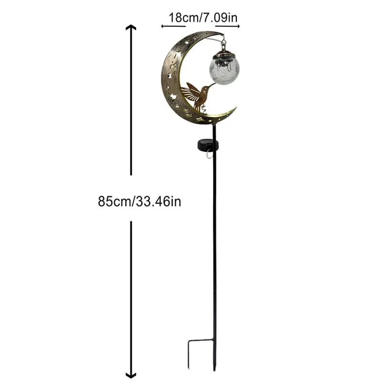üåô‚ú®Hummingbird Moon Solar Garden Stake Light