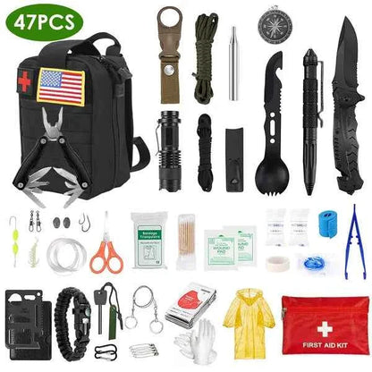 47-Piece Emergency Survival Kit – EDC Gear & Equipment