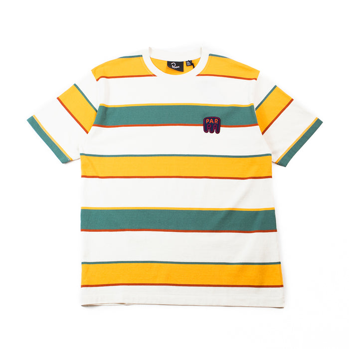 Fast Food Logo Striped T-Shirt (Burned Yellow)
