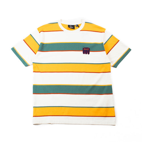 Fast Food Logo Striped T-Shirt (Burned Yellow)