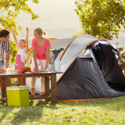 5–8 Person Instant Pop-Up Camping Tent – Waterproof with Mosquito Net Windows & Carry Bag