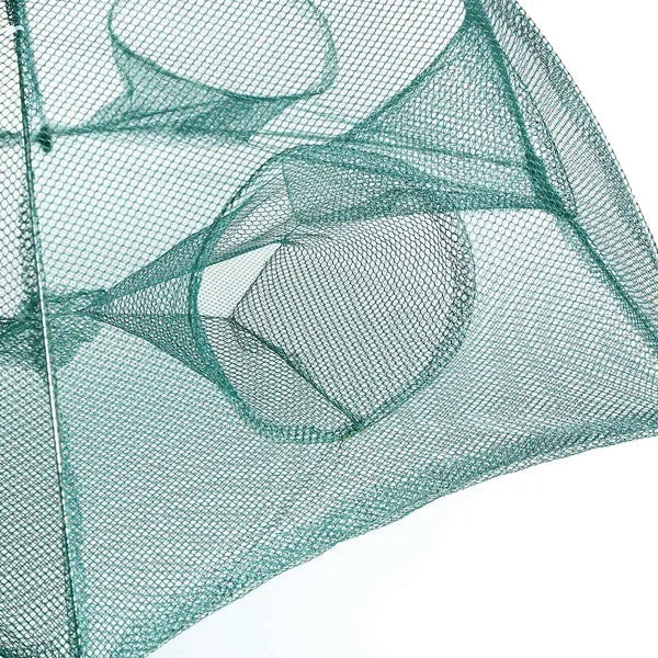 Foldable Fishing Bait Trap Net – 6-Sided, 360° Entry for Fish, Shrimp & Crab