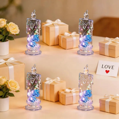 üåπRealistic Rose Candle Lights ‚Äî Battery-Powered, Smoke-Free LED Roses for Home Decor, Weddings, Parties & Gifts ‚ú®