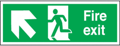 fire exit arrow diagonal up left