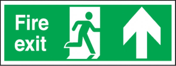 fire exit arrow up