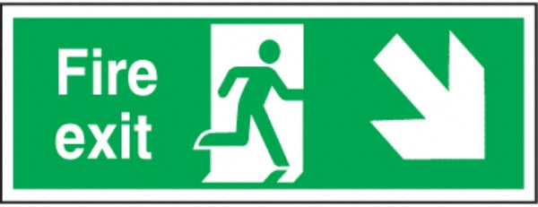 fire exit diagonal down right