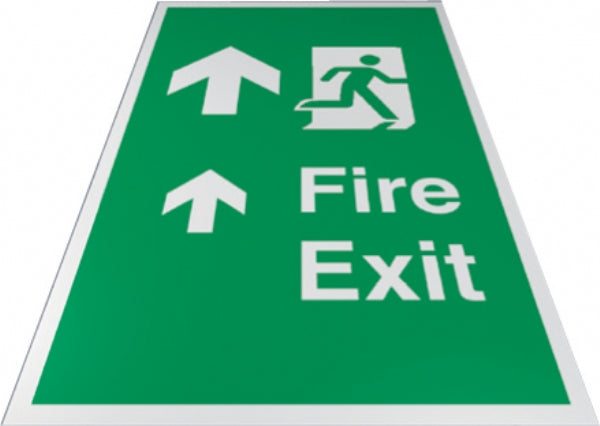 fire exit floor signs