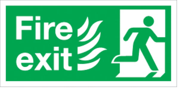 fire exit running man