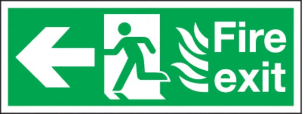 fire exit/running man arrow left
