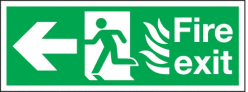 fire exit/running man arrow left