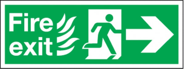 fire exit/running man arrow right