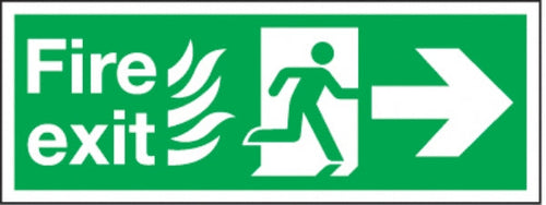 fire exit/running man arrow right