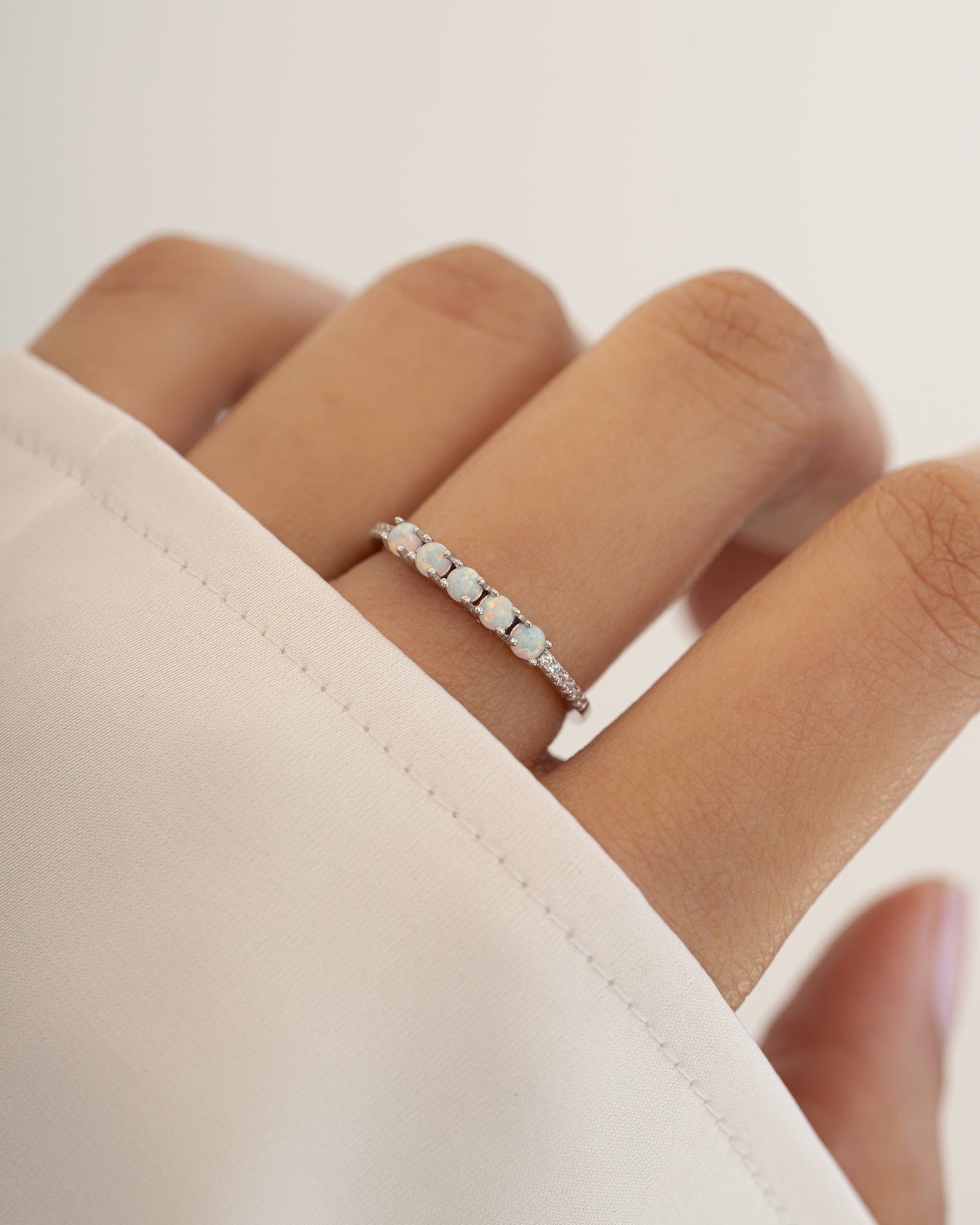 5 Stone Opal Ring