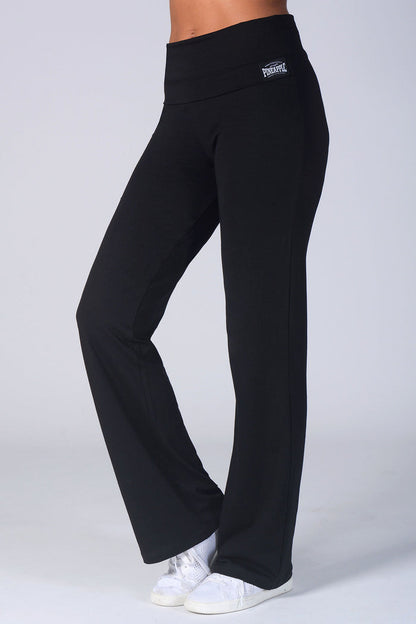 Woman wearing Pineapple black Fold Down Waist Jersey Trousers