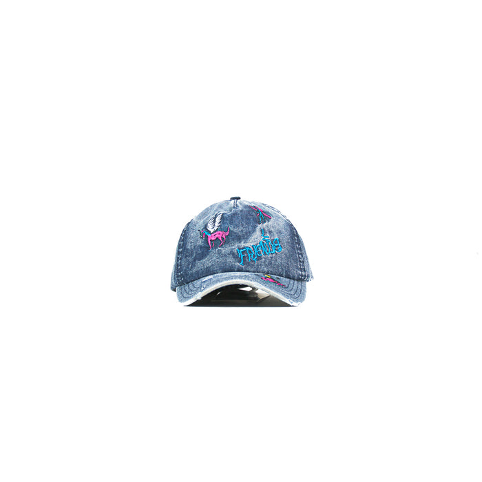 Friends Distressed Cap (Denim)