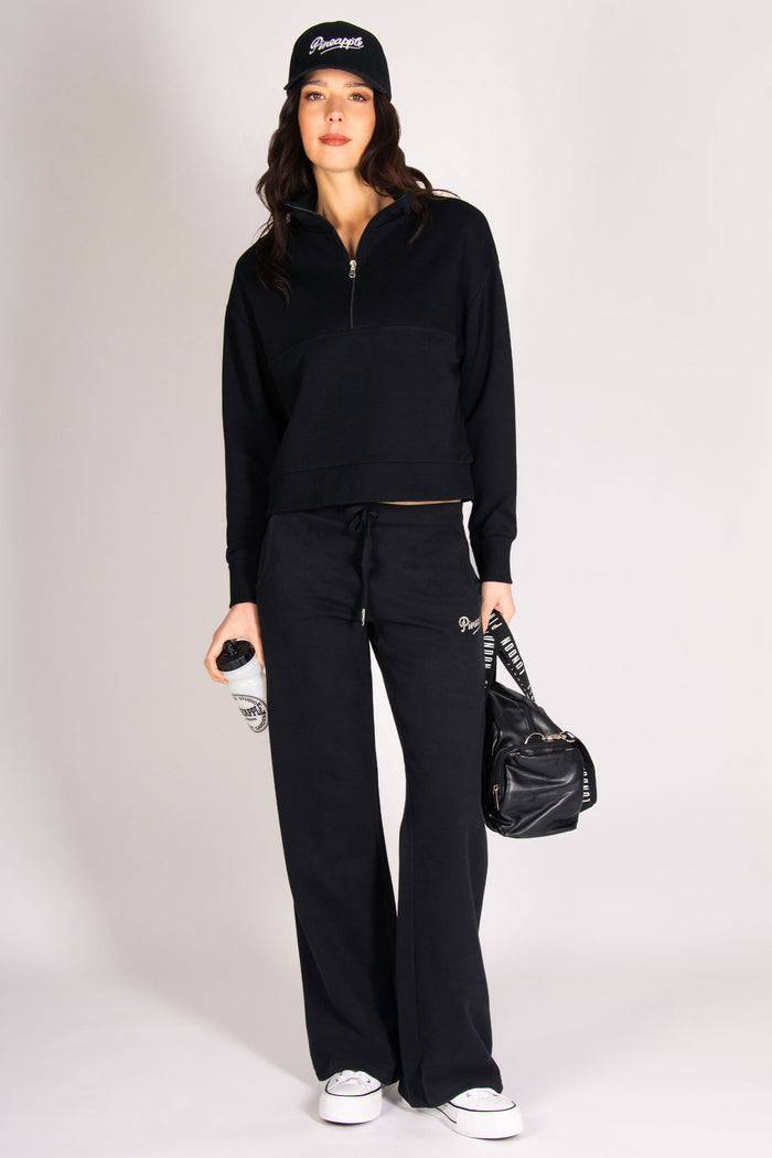 Funnel Neck Half Zip Sweatshirt