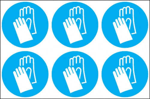 Gloves symbol  (24 pack) 6 to sheet
