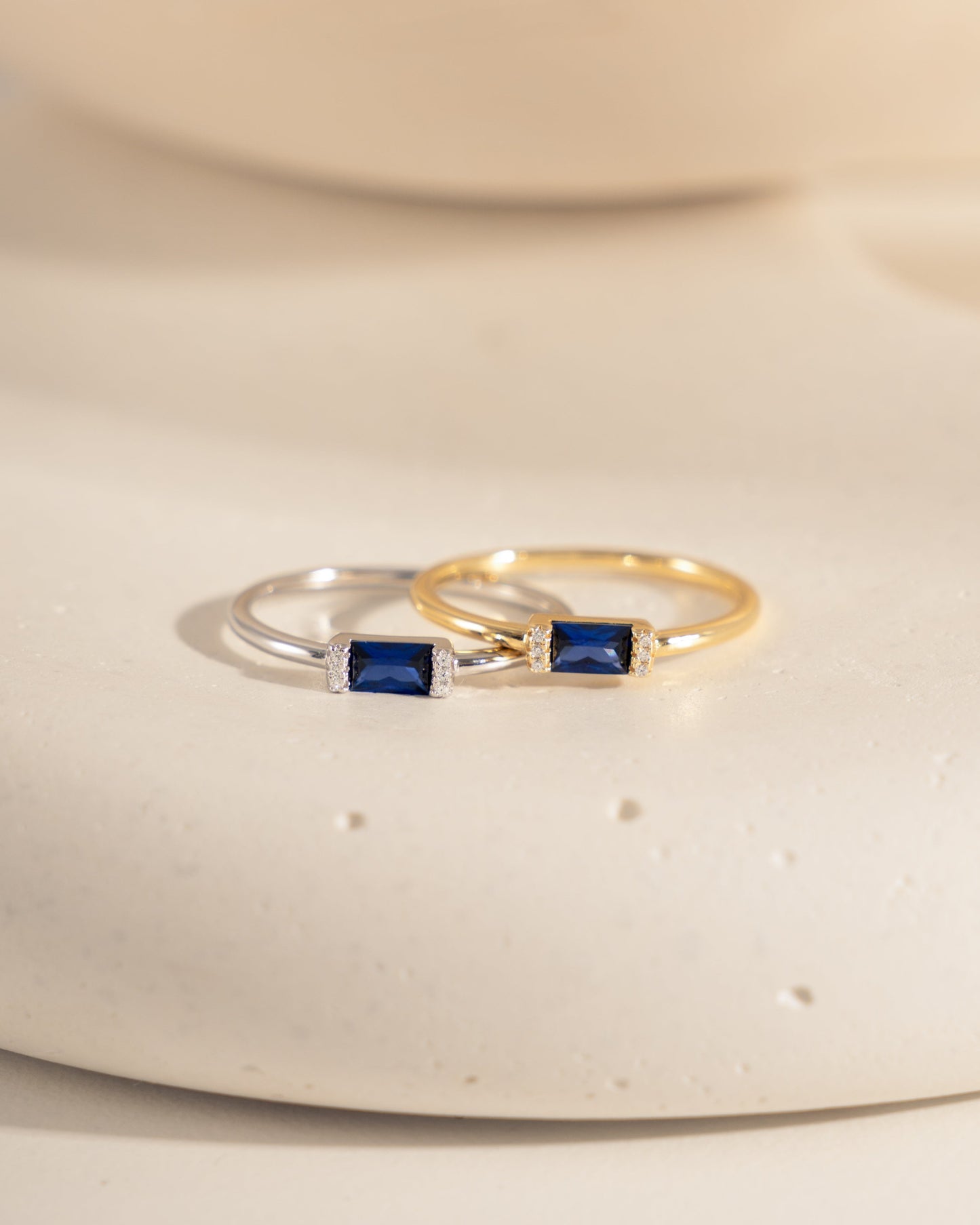 Sapphire Simple Baguette Ring
