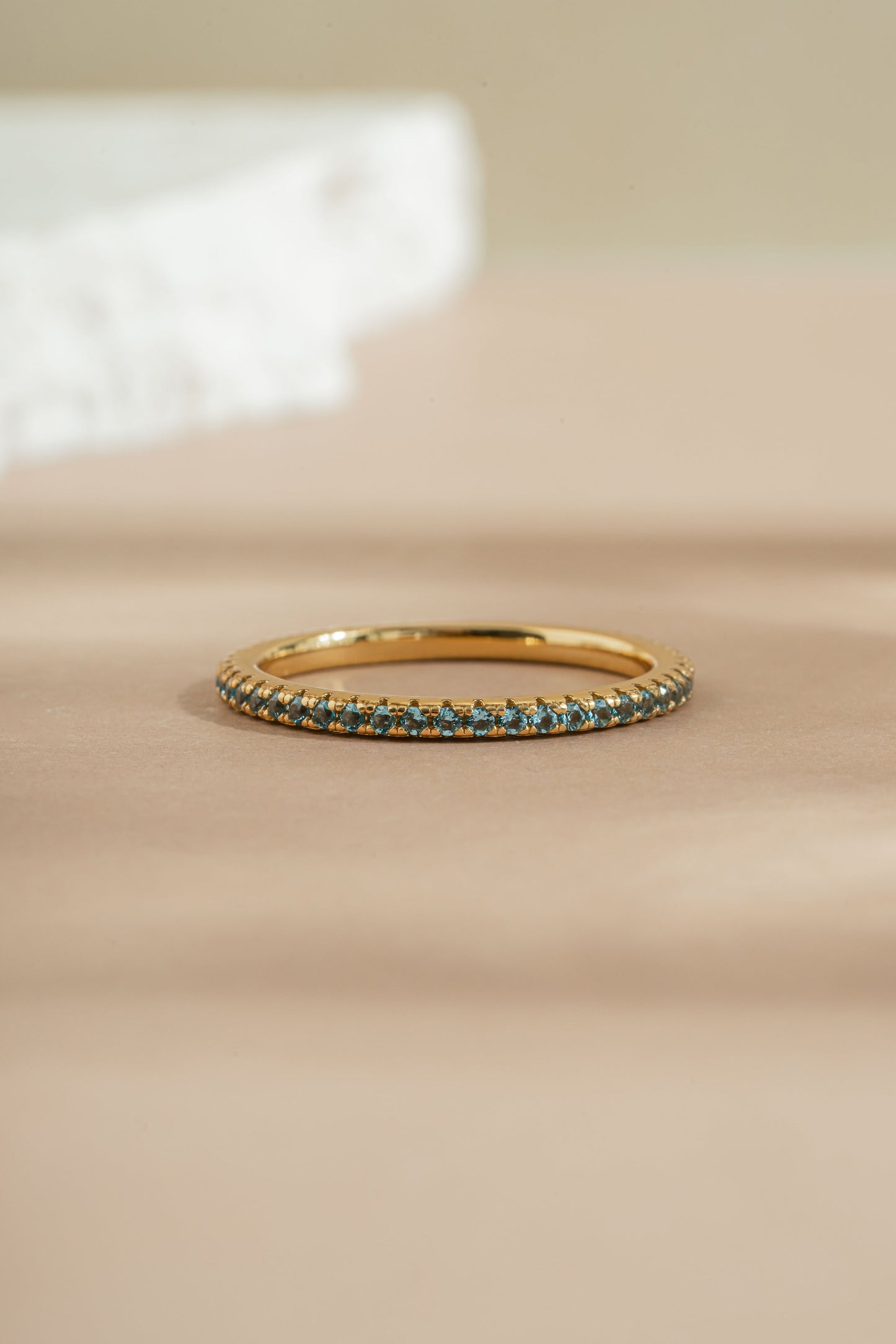 Aquamarine Birthstone Eternity Ring