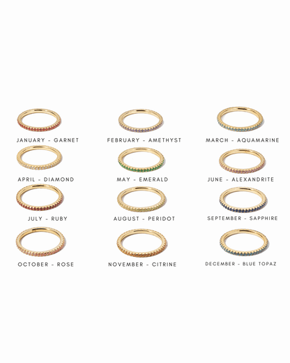 Diamond Birthstone Eternity Rings