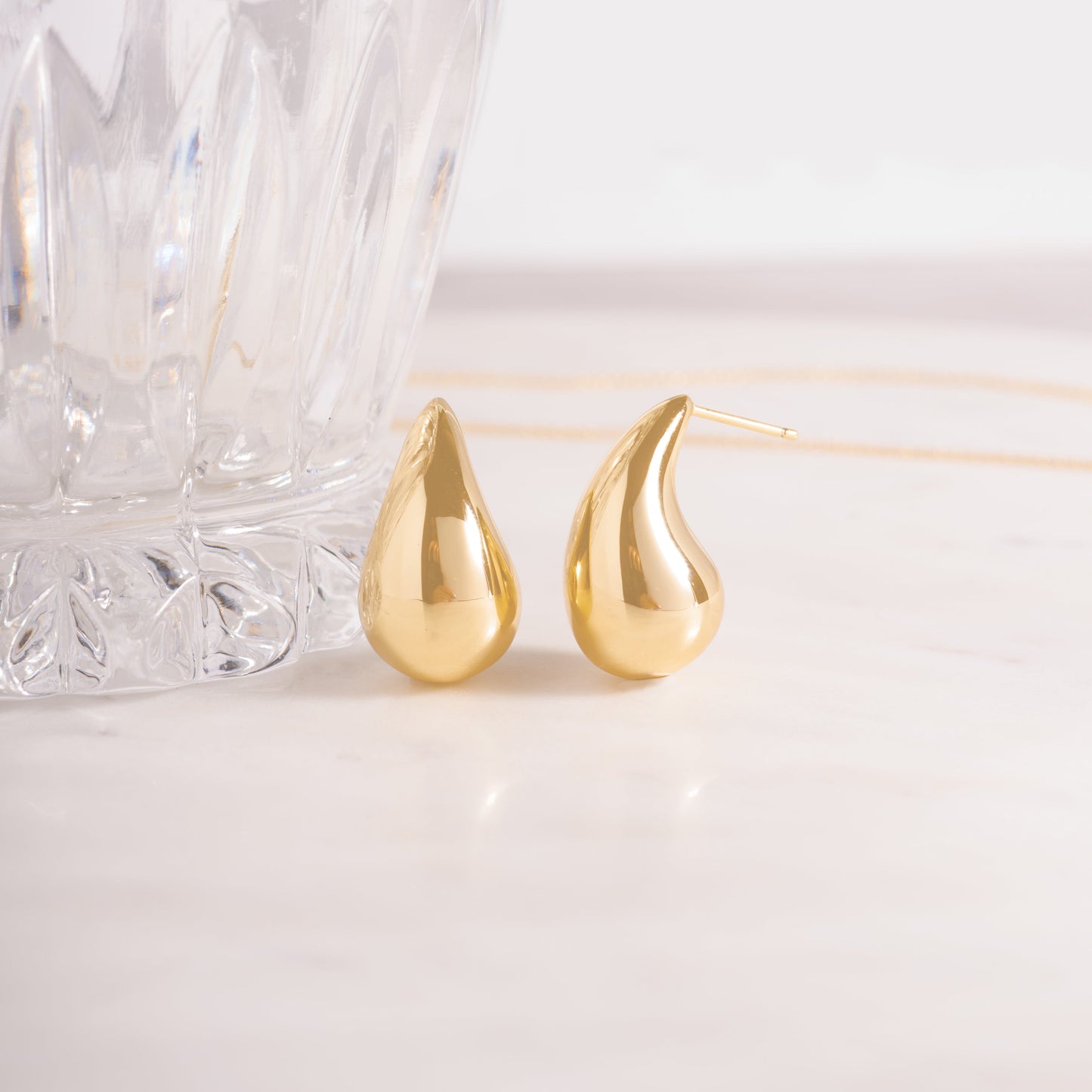 Tear Drop Hoop Earrings