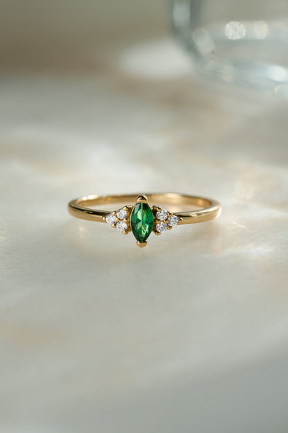 Emerald Marquise Ring