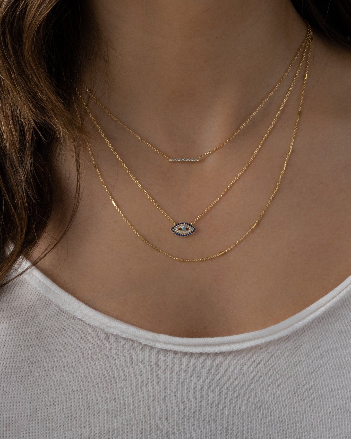 Sapphire Evil Eye Necklace