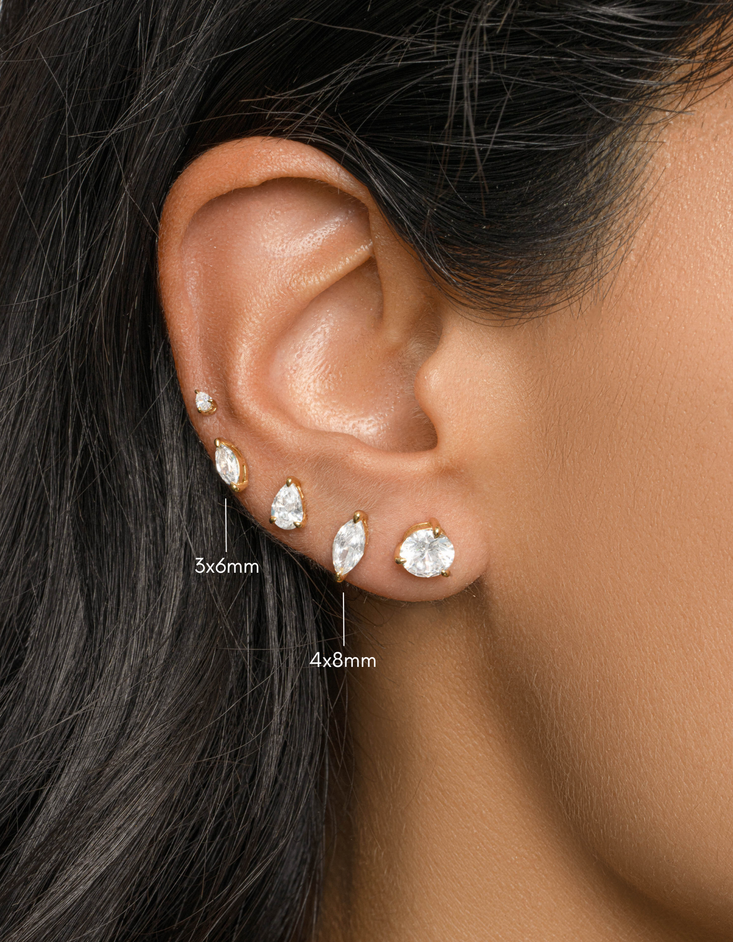 4x8mm Marquise Studs