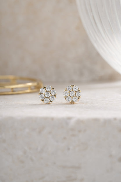 6mm Diamond Cluster Studs