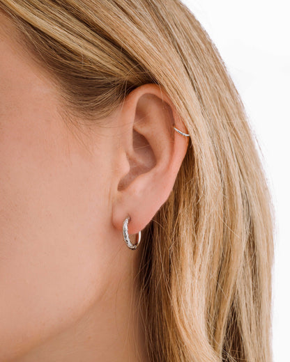 Loren Textured Hoops