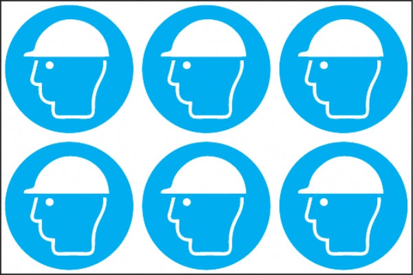 Hard hat symbol  (24 pack) 6 to sheet