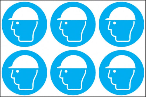 Hard hat symbol  (24 pack) 6 to sheet