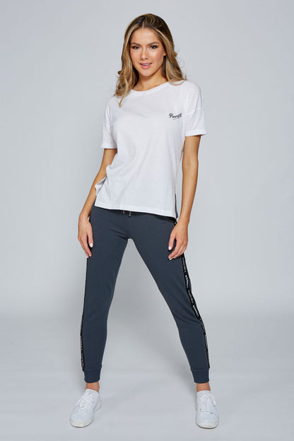 Woman wearing Charcoal Jacquard Joggers