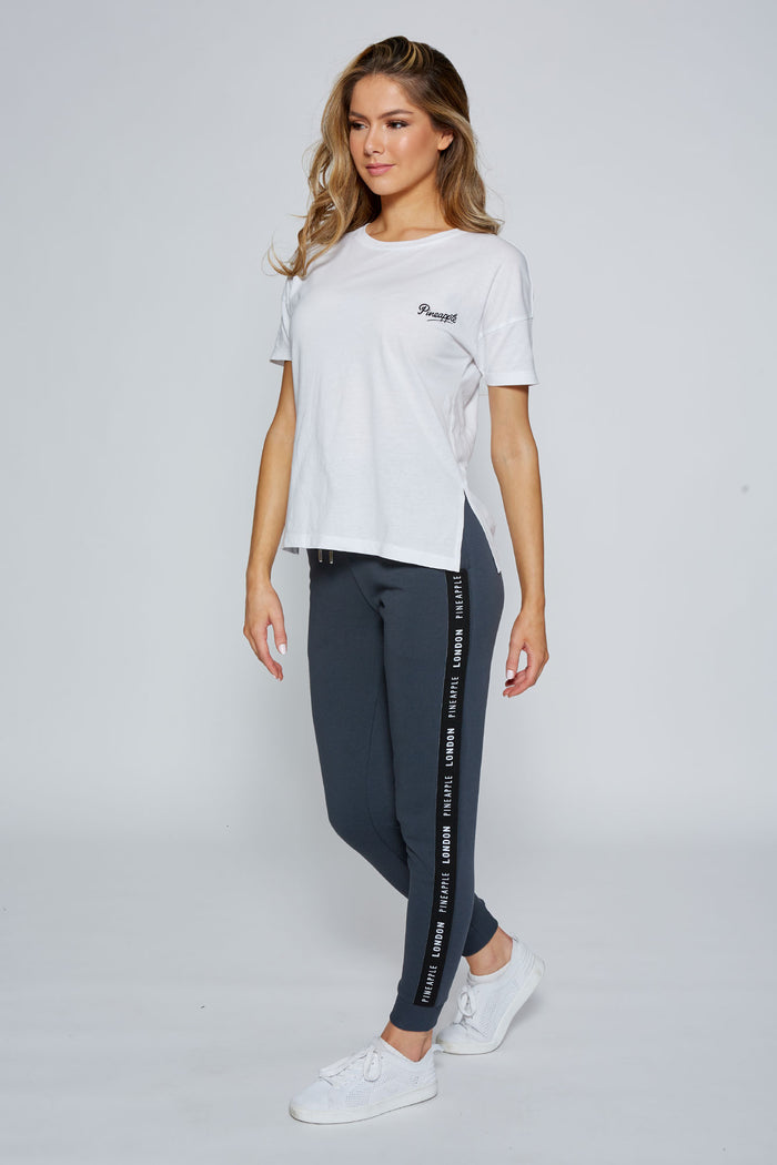 Woman wearing Charcoal Jacquard Joggers