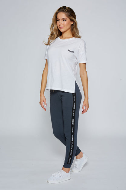 Woman wearing Charcoal Jacquard Joggers