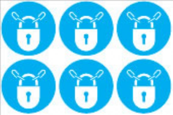 Keep locked symbol  (24 pack) 6 to sheet