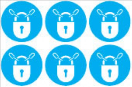 Keep locked symbol  (24 pack) 6 to sheet