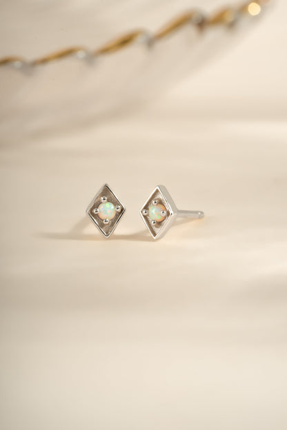 Kite Shaped Opal Studs