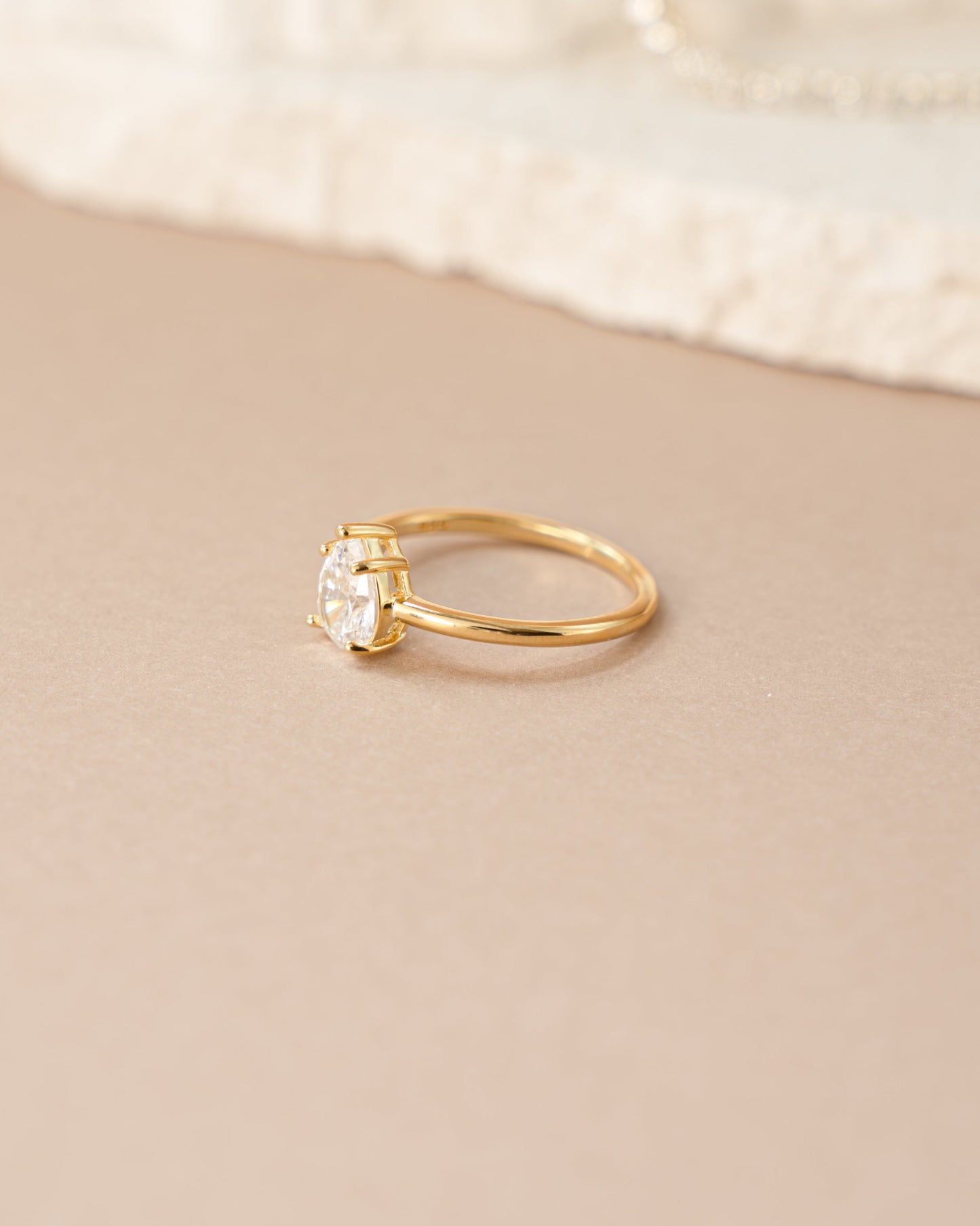 Large Pear Statement Ring