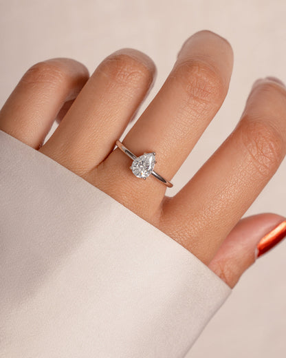 Large Pear Statement Ring