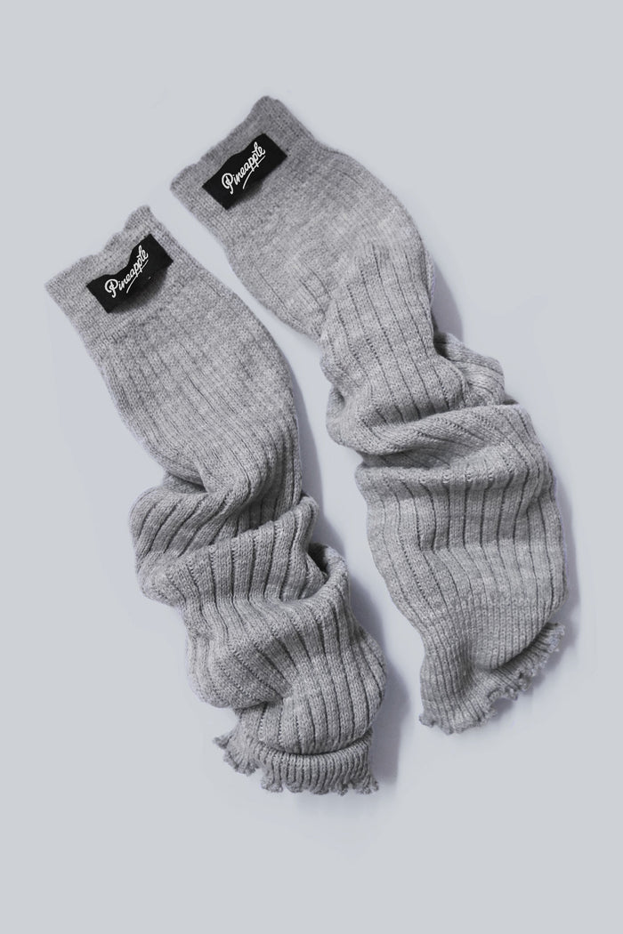 Pineapple dance leg warmers in grey for women and girls
