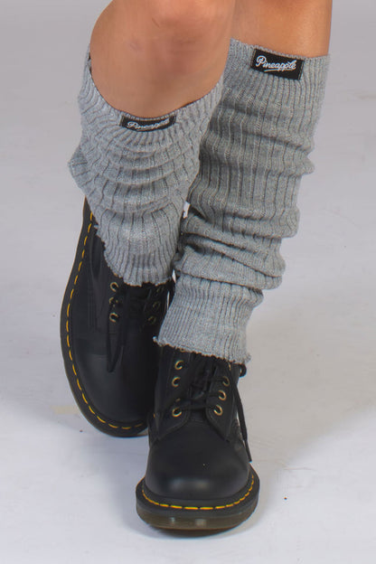 Grey dance leg warmers from Pineapple Dance Studios