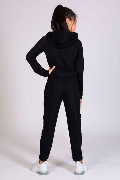 Monochrome hoodie and joggers set for kids by Pineapple Dance Studios
